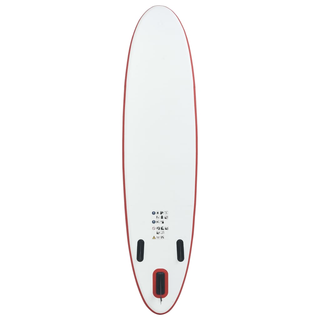 Stand Up Paddle Surfboard SUP Aufblasbar Rot und Weiß