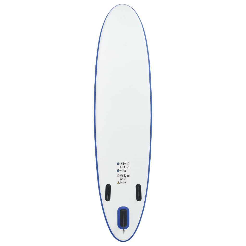 Stand Up Paddle Surfboard SUP Aufblasbar Blau und Weiß