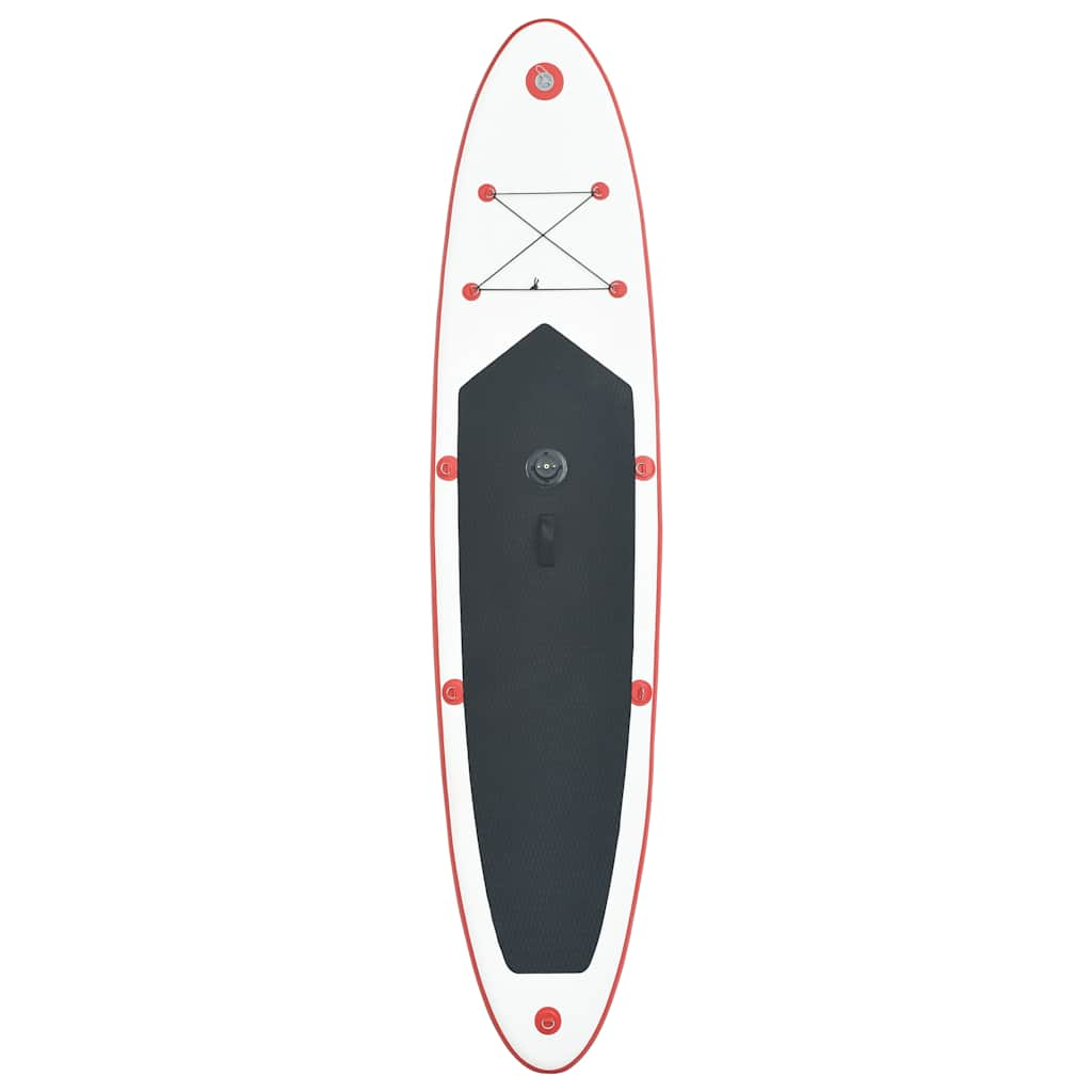 Planche SUP gonflable avec jeu de voiles rouge et blanc