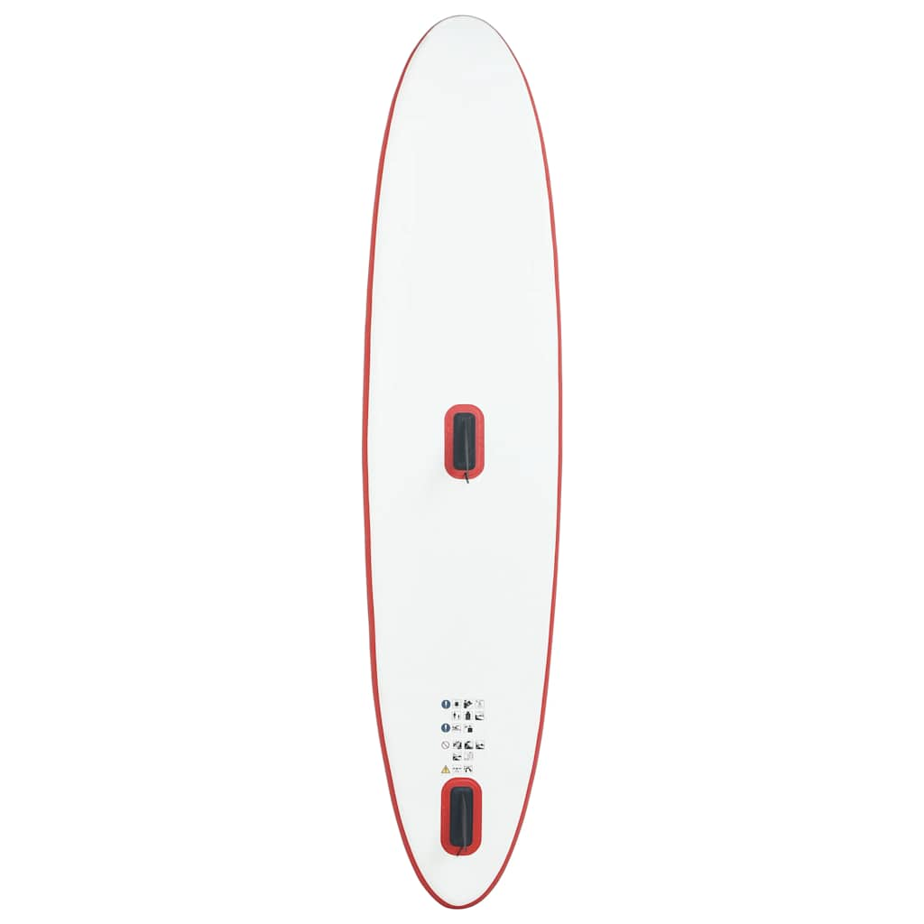 Planche SUP gonflable avec jeu de voiles rouge et blanc