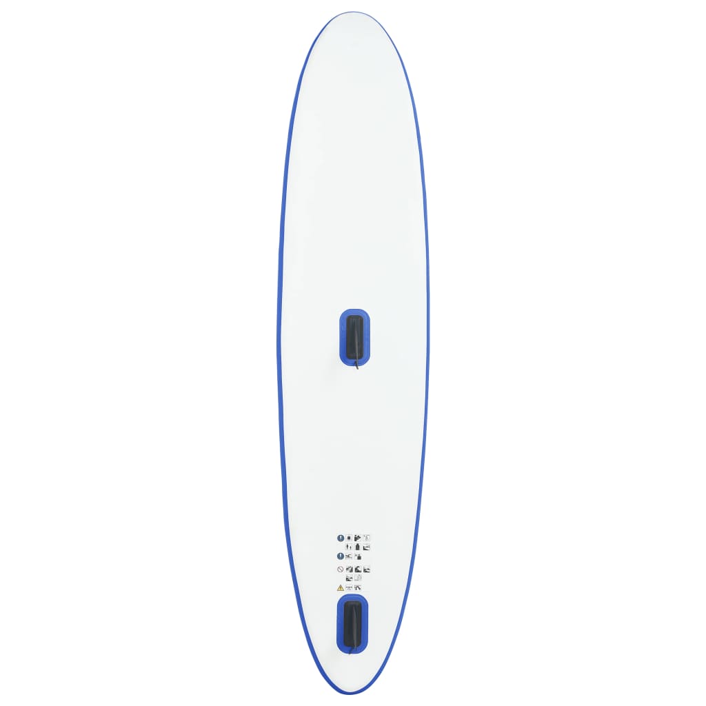 Planche SUP gonflable avec jeu de voiles bleu et blanc