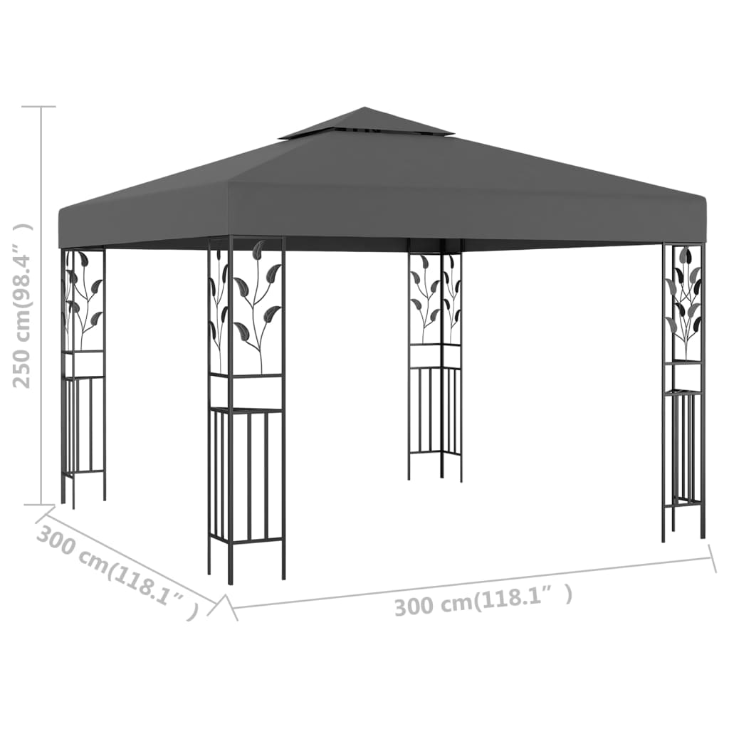 Pavillon 3×3 m Anthrazit