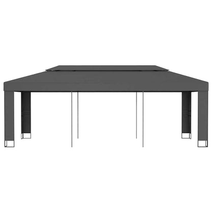 Pavillon mit Doppeldach 3 x 6 m Anthrazit