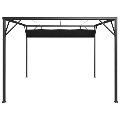 Gartenpavillon mit ausziehbarem Dach 3×3 m Anthrazit