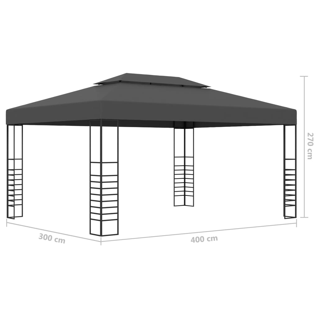 Pavillon 3×4 m Anthrazit