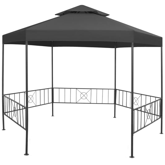 Pavillon de jardin 323x275x265 cm anthracite