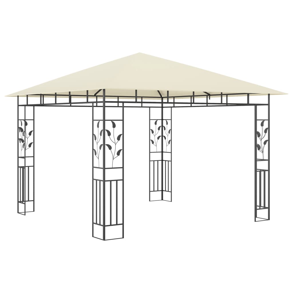 Tonnelle avec moustiquaire 3x3x2,73 m crème 180 g/m²