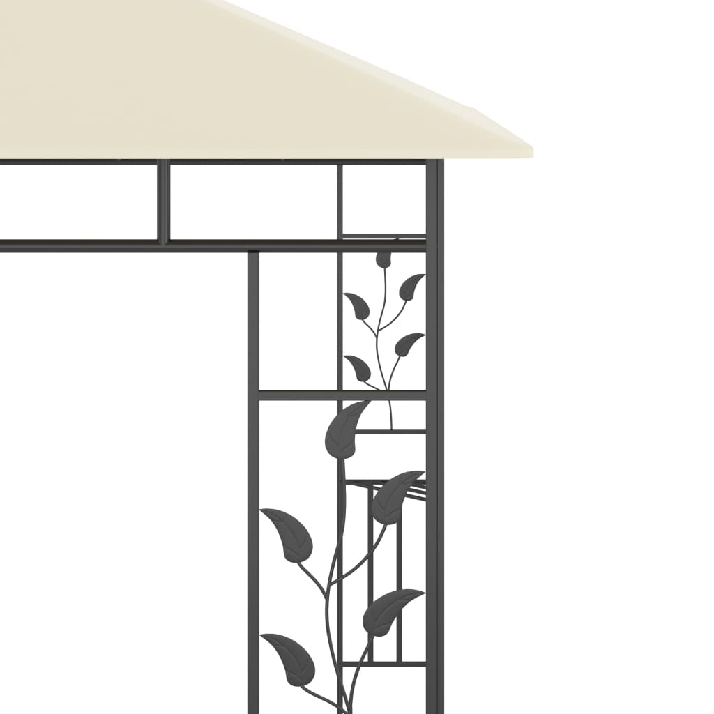 Tonnelle avec moustiquaire 3x3x2,73 m crème 180 g/m²