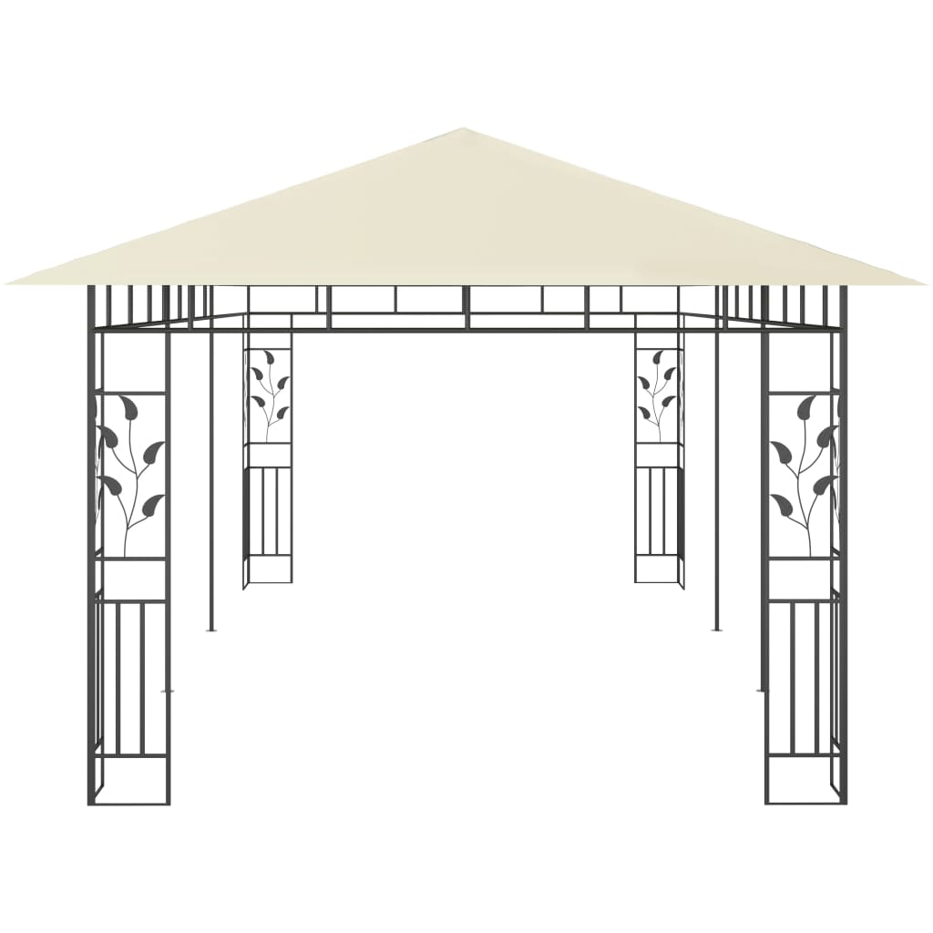 Pavillon mit Moskitonetz 6x3x2,73 m Creme