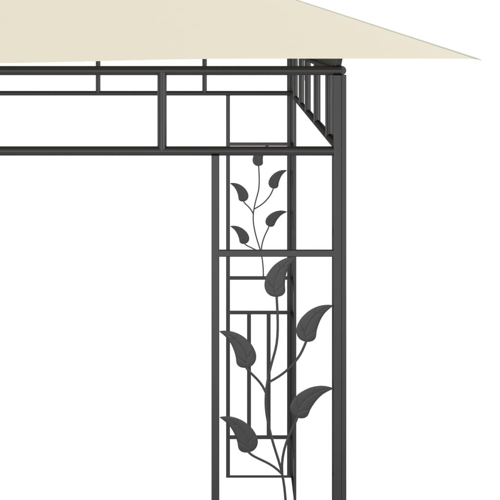 Tonnelle avec moustiquaire 6x3x2,73 m crème