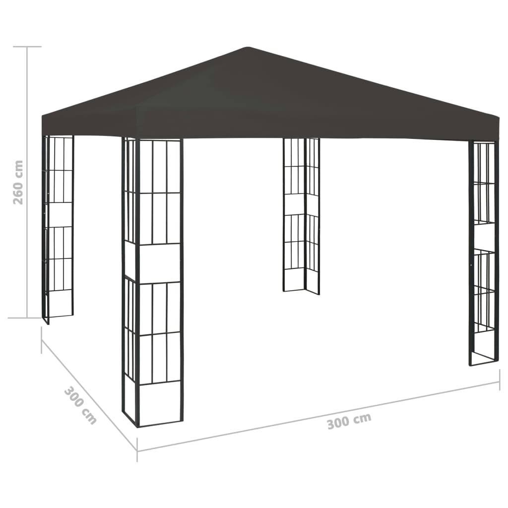 Pavillon 3×3 m anthracite