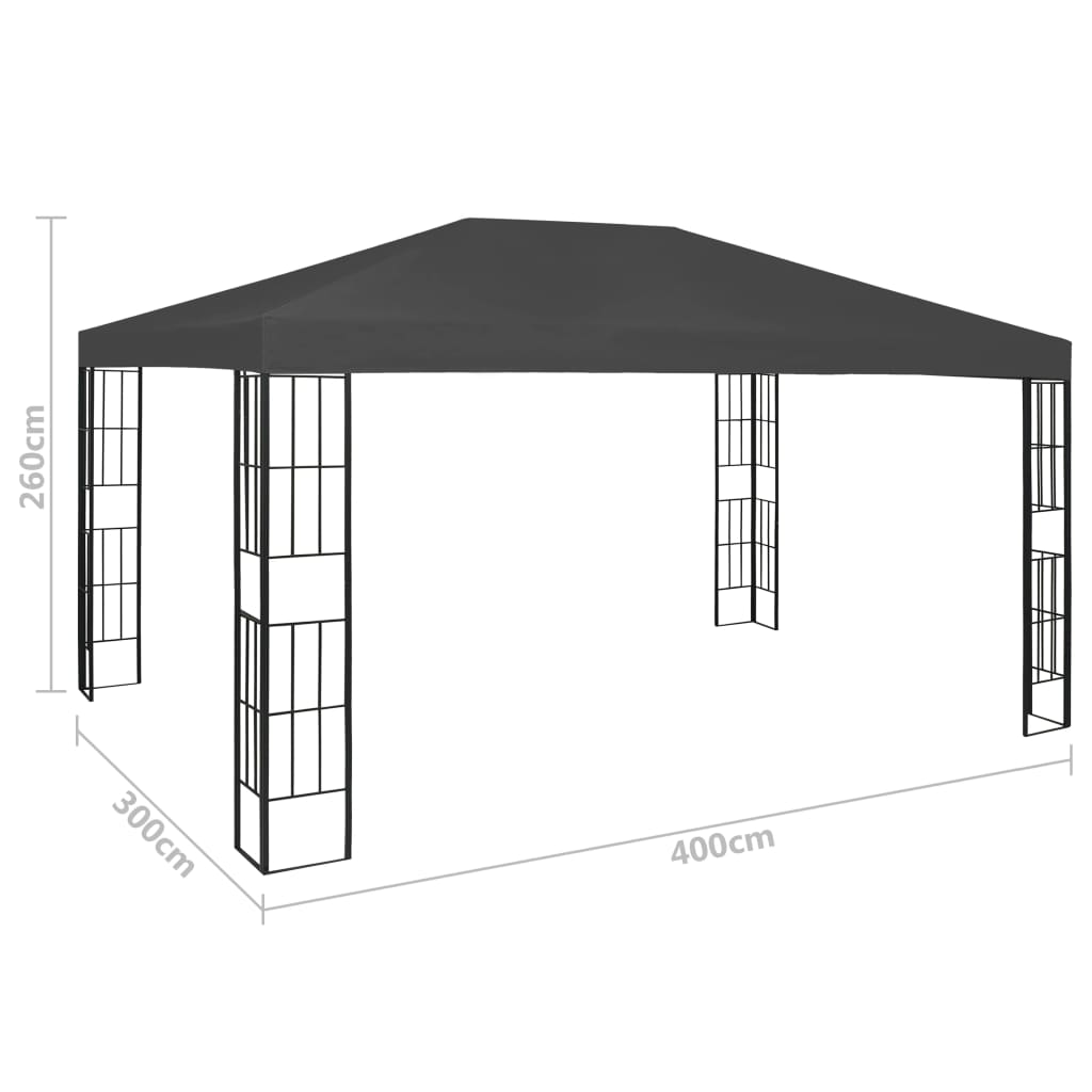 Pavillon 3×4 m Anthrazit