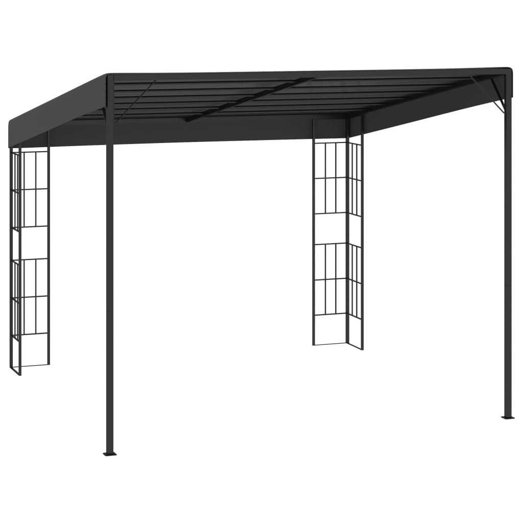 Wand-Pavillon 3x3 m Anthrazit Stoff