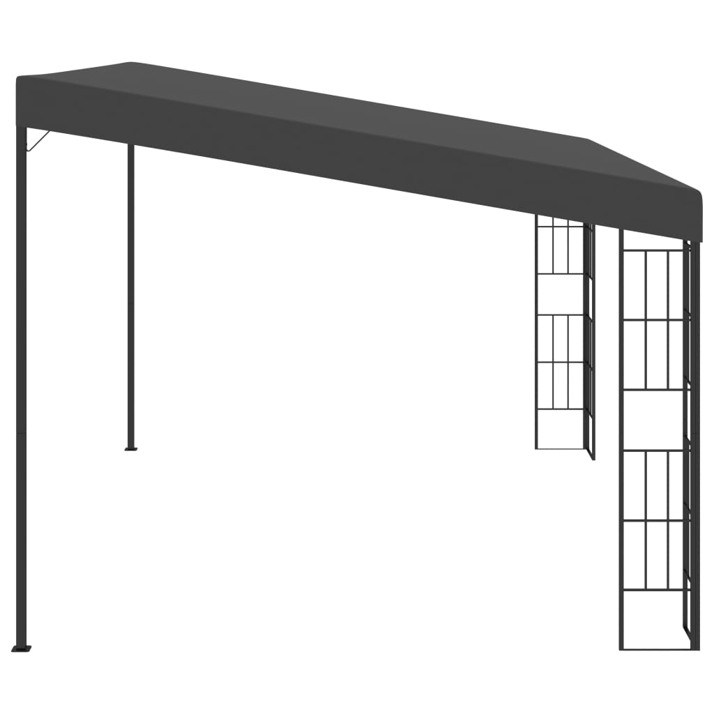 Tonnelle murale 3x4 m en tissu anthracite