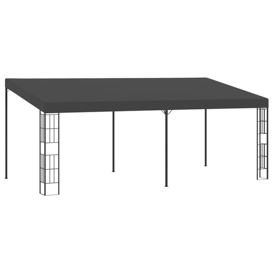 Tonnelle murale 3x6 m en tissu anthracite