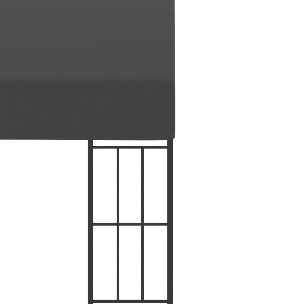 Tonnelle murale 3x6 m en tissu anthracite