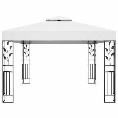 Pavillon mit Doppeldach 3x4 m Weiß