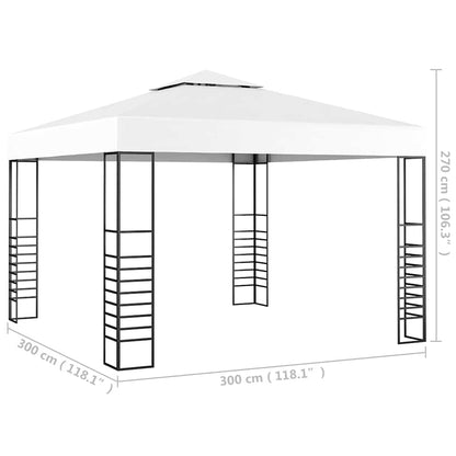 Gartenpavillon 3×3 m Weiß