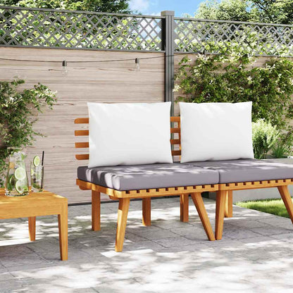 Gartenstuhl mit Kissen Massivholz Akazie