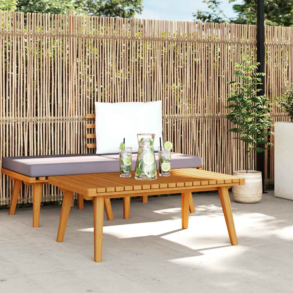 Table basse de jardin 90x55x35 cm en bois d'acacia massif
