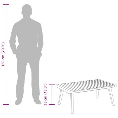 Garten-Couchtisch 90x55x35 cm Massivholz Akazie