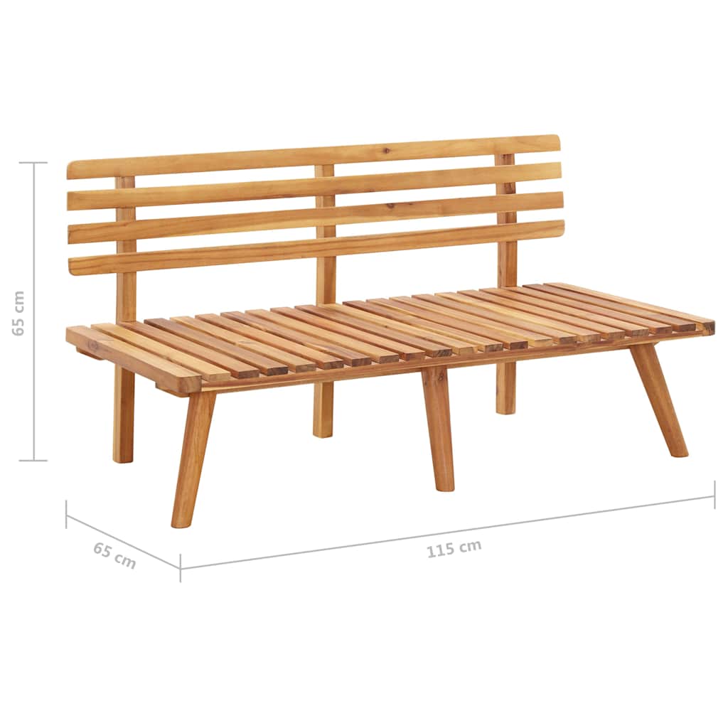 4-tlg. Garten-Lounge-Set mit Auflagen Massivholz Akazie