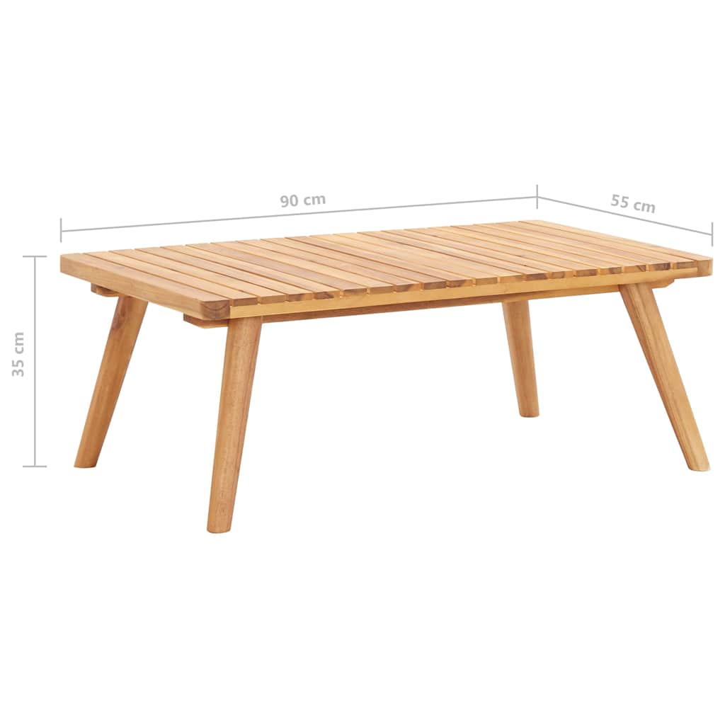 4-tlg. Garten-Lounge-Set mit Auflagen Massivholz Akazie