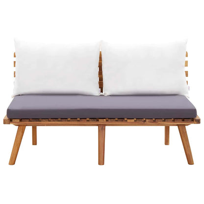 4-tlg. Garten-Lounge-Set mit Auflagen Massivholz Akazie