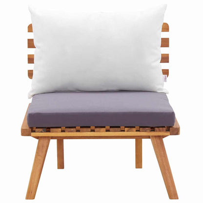 4-tlg. Garten-Lounge-Set mit Auflagen Massivholz Akazie