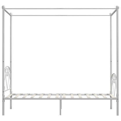 Himmelbett-Gestell Weiß Metall 90 x 200 cm