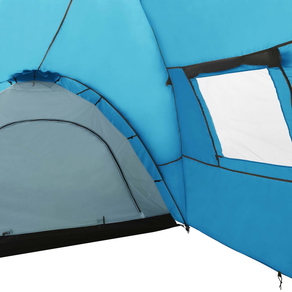 Tente de camping Igloo 650x240x190 cm 8 personnes bleue