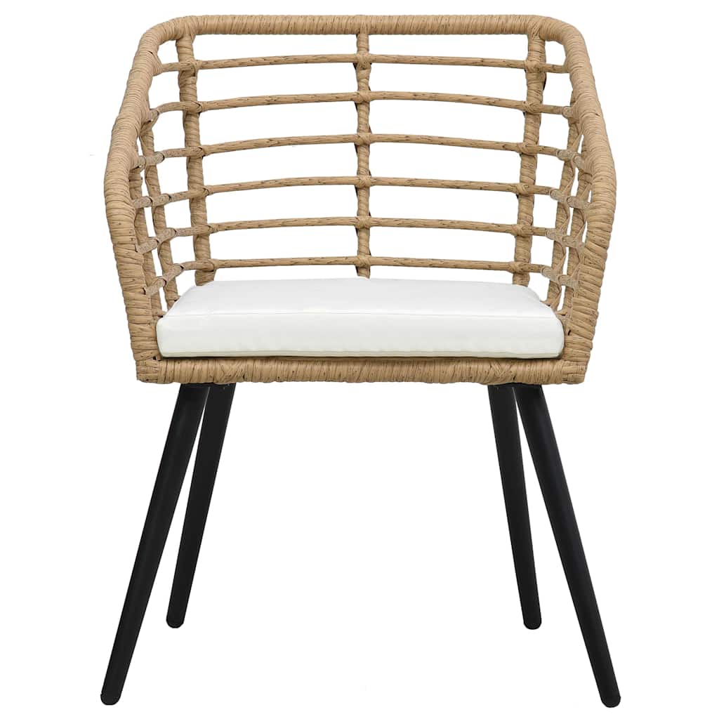 3-tlg. Bistro-Set Poly Rattan Eiche
