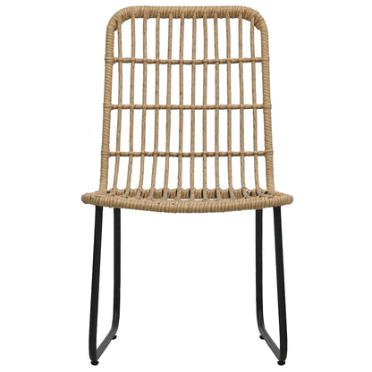 3-tlg. Bistro-Set Poly Rattan Eiche