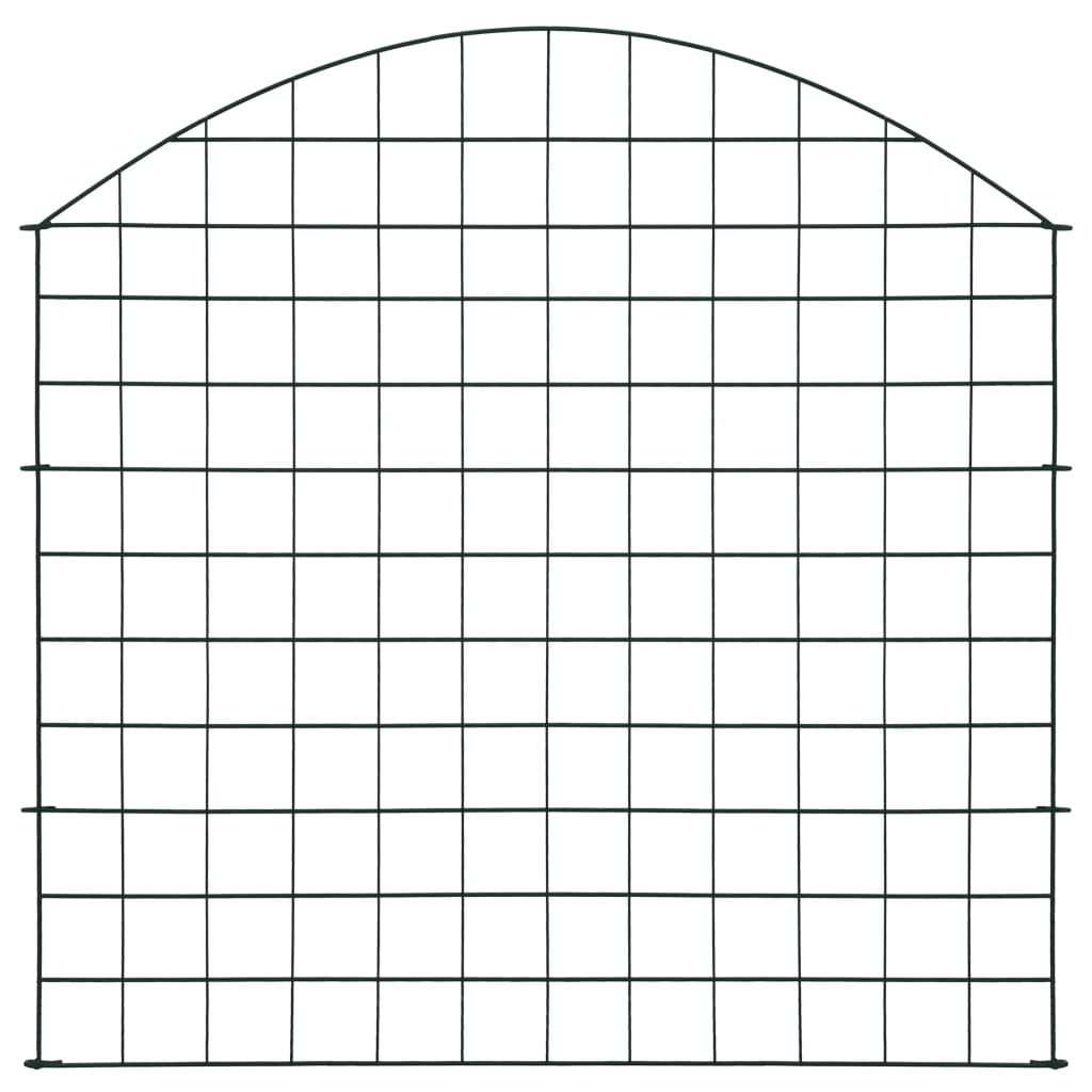 Gartenzaun Set Konvex 77,5x78,5 cm Grün