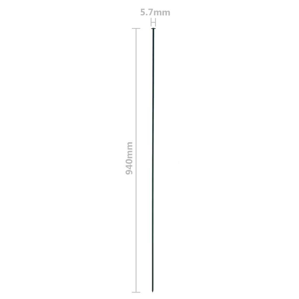 Gartenzaun Set Konvex 77,5x78,5 cm Grün