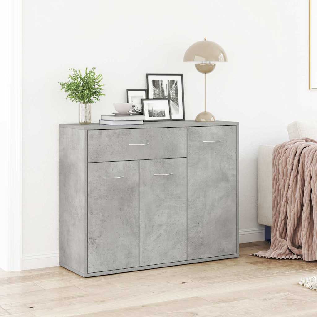 Sideboard Betongrau 88x30x70 cm Holzwerkstoff