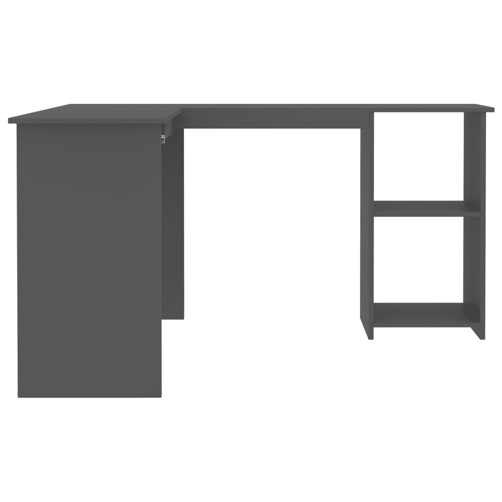 Eckschreibtisch in L-Form Grau 120x140x75 cm Holzwerkstoff