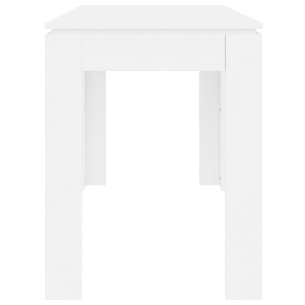 Table à manger blanche 120x60x76 cm en bois