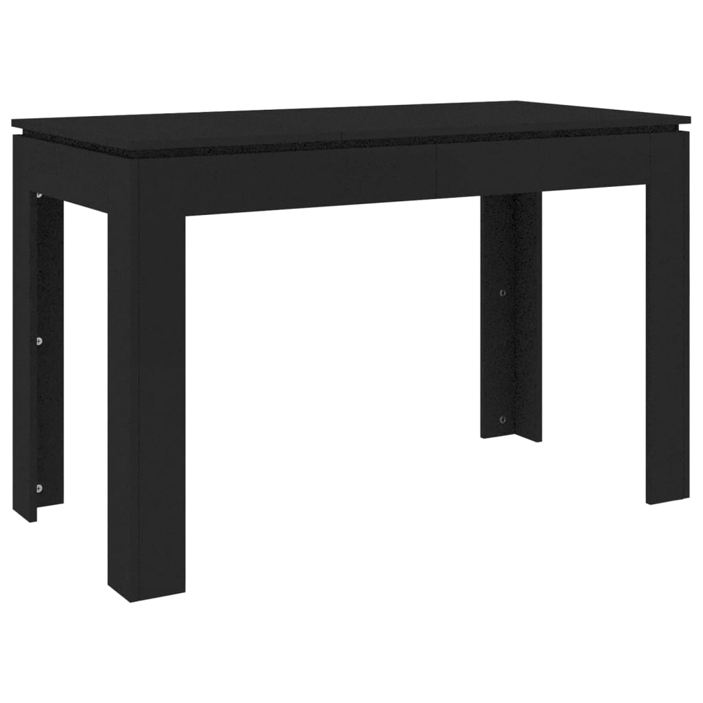 Table à manger noire 120x60x76 cm en bois