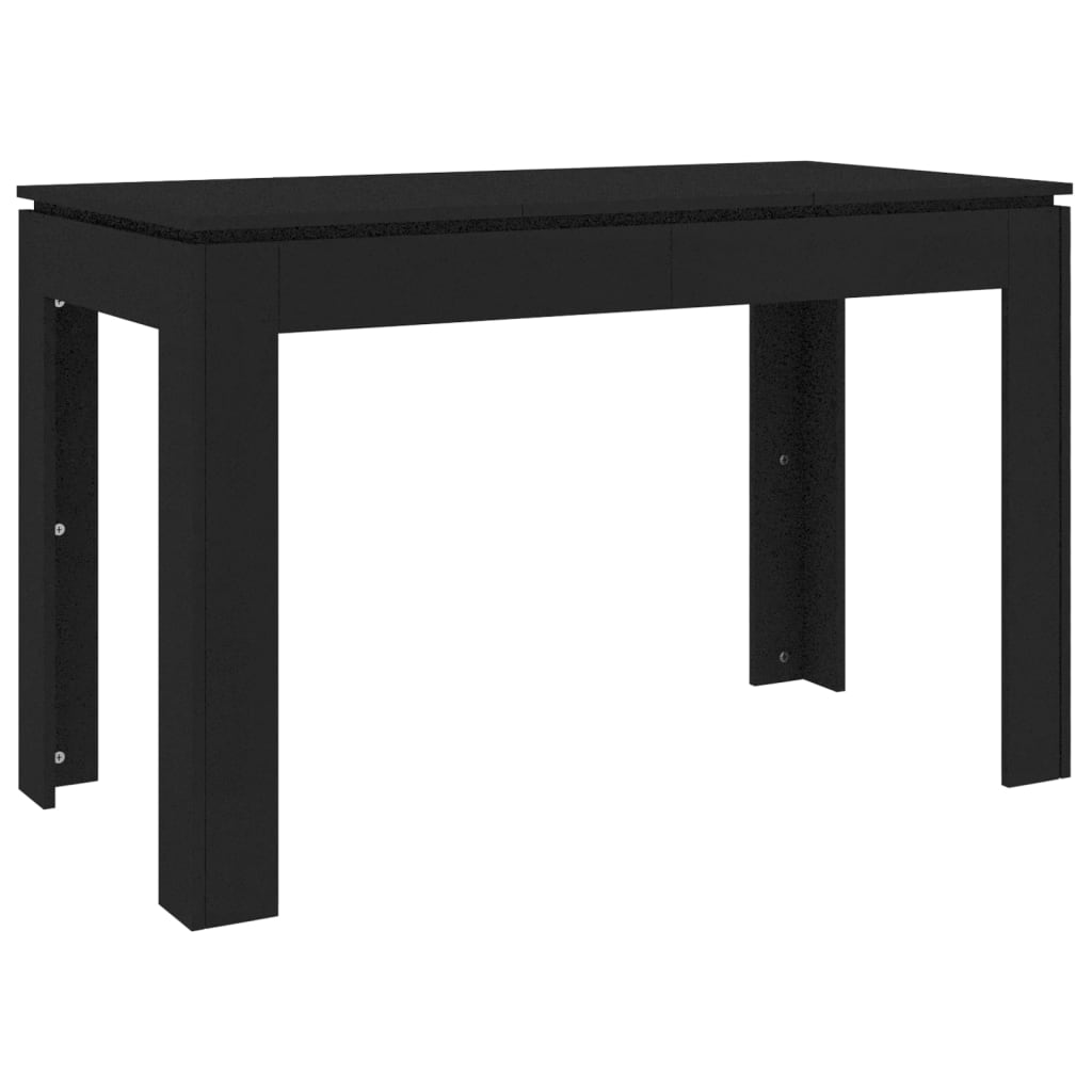 Table à manger noire 120x60x76 cm en bois