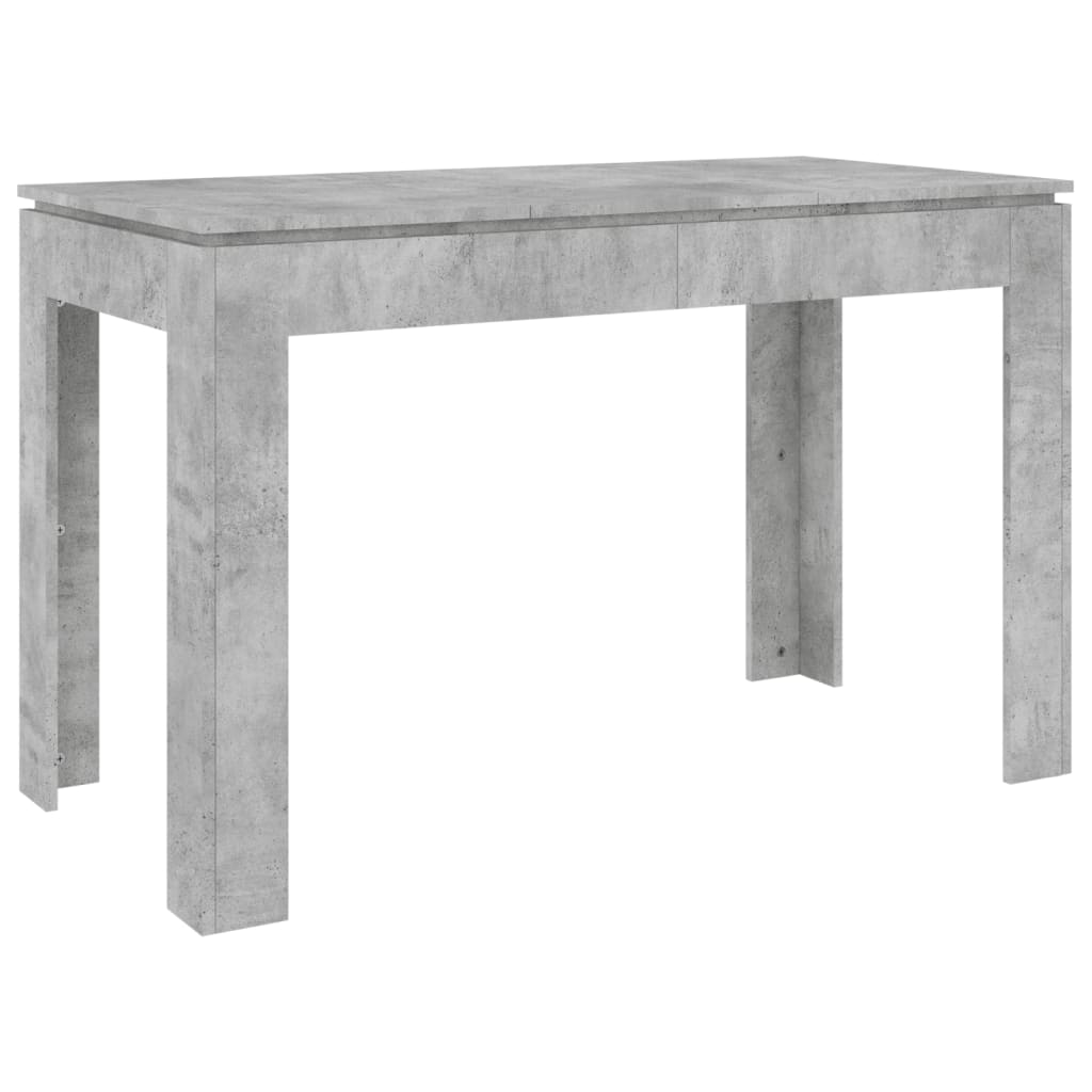 Table à manger gris béton 120x60x76 cm en bois