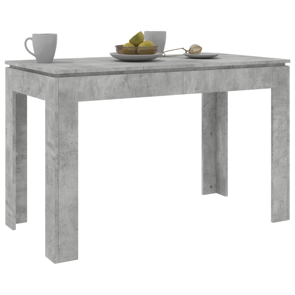 Table à manger gris béton 120x60x76 cm en bois