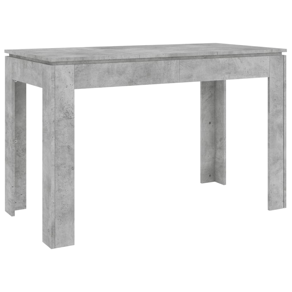 Table à manger gris béton 120x60x76 cm en bois