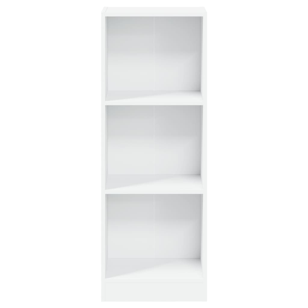 Bibliothèque 3 compartiments blanc 40x24x109 cm en bois