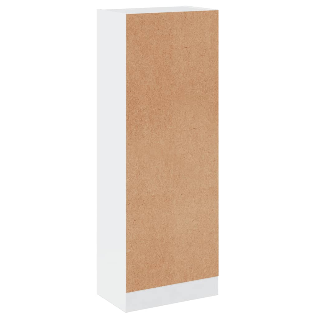 Bibliothèque 3 compartiments blanc brillant 40x24x109 cm en bois