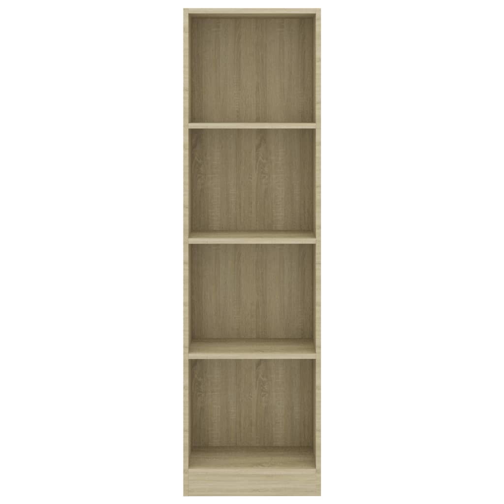 Bücherregal 4 Fächer Sonoma-Eiche 40x24x142 cm Holzwerkstoff