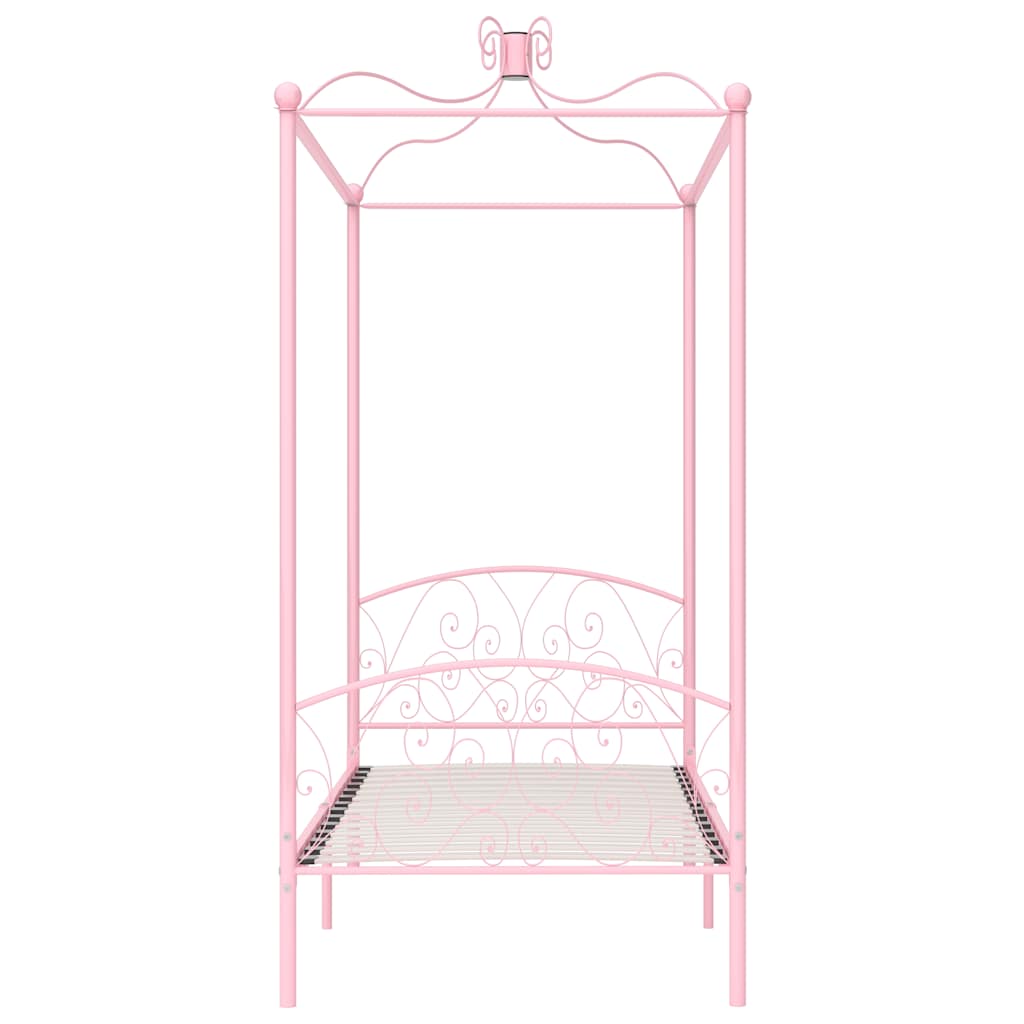 Himmelbett-Gestell Rosa Metall 90 x 200 cm