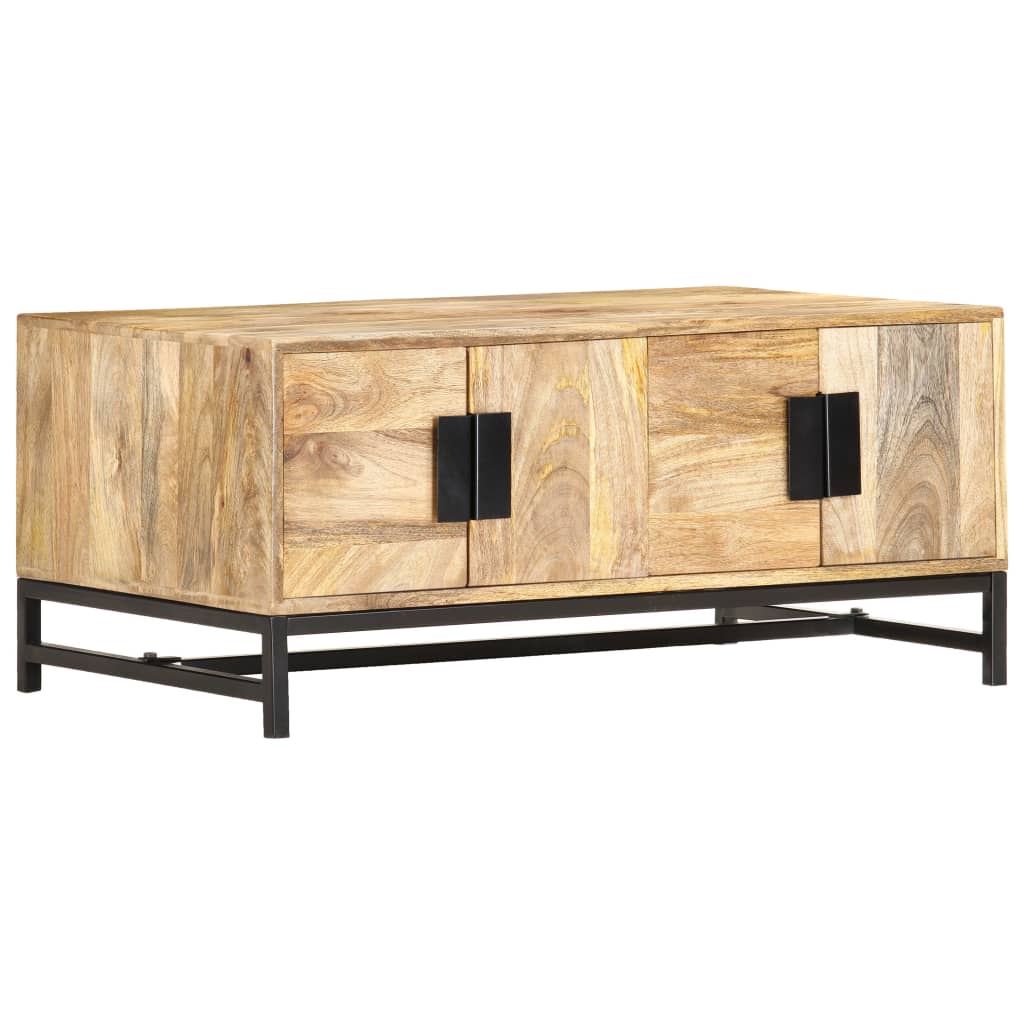 Table basse 90 x 55 x 40 cm en bois de manguier massif