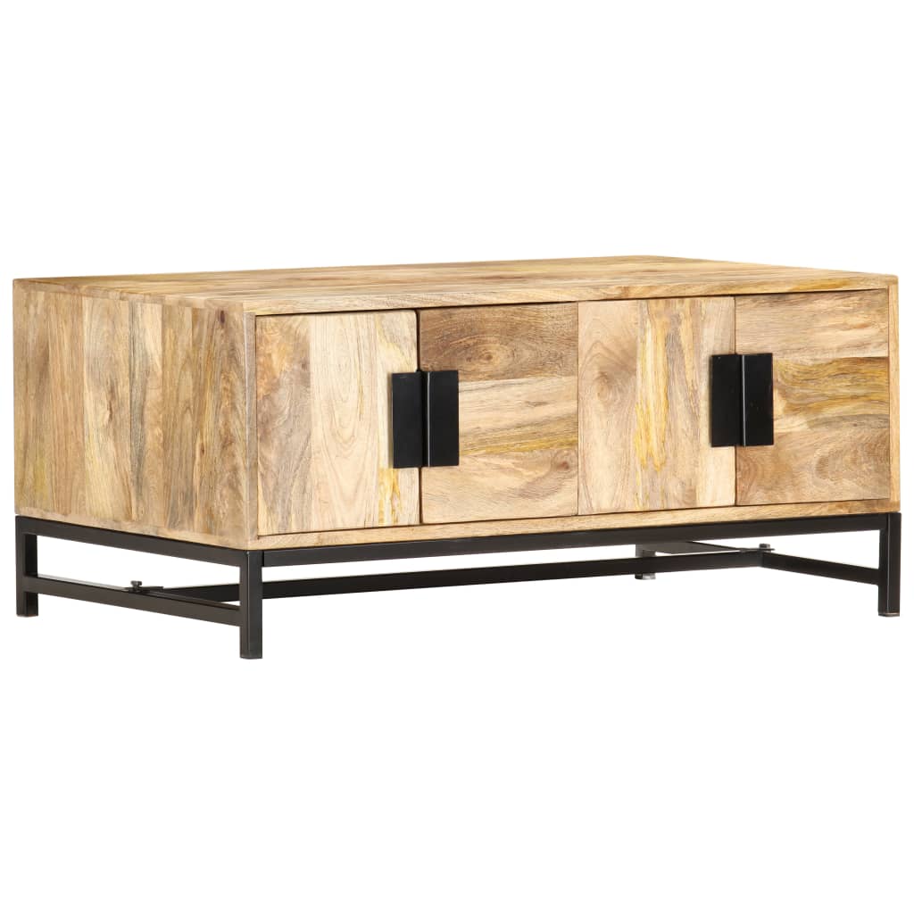 Table basse 90 x 55 x 40 cm en bois de manguier massif