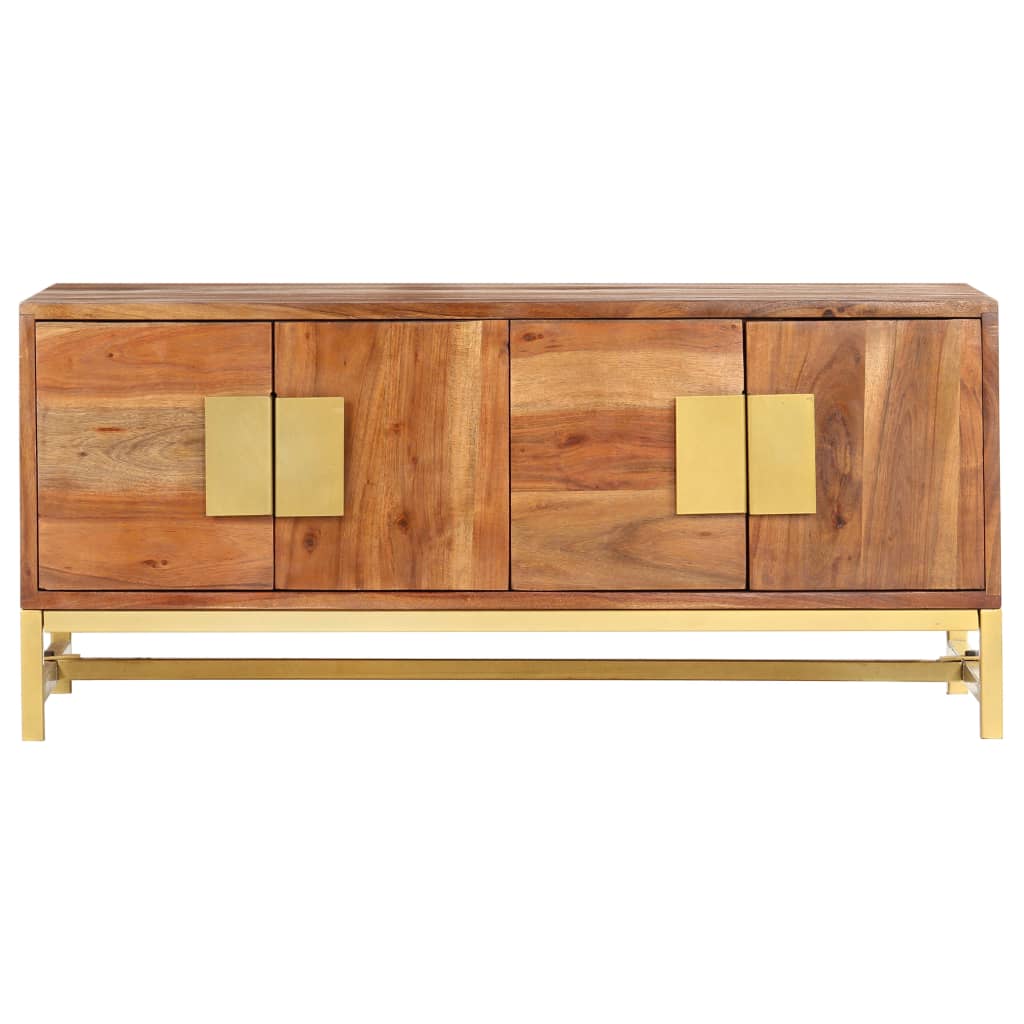 Couchtisch 90 x 55 x 40 cm Massivholz Akazie